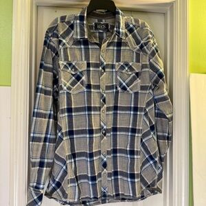 Buckle Black Athletic Fit Button Down Long Sleeve Shirt